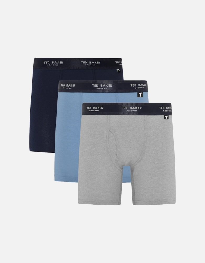 3-Pack Core Boxer Briefs, Blue/Grey/Navy