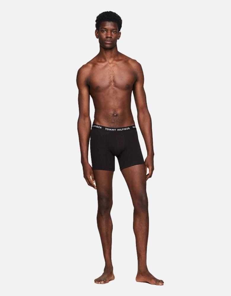3-Pack Recycled Essentials Boxer Briefs, Black