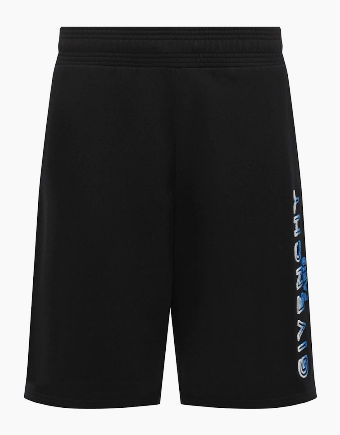 Men's Givenchy Paris Gradient Logo Embroidered Sweat Shorts in Black - Size: 35/34/32