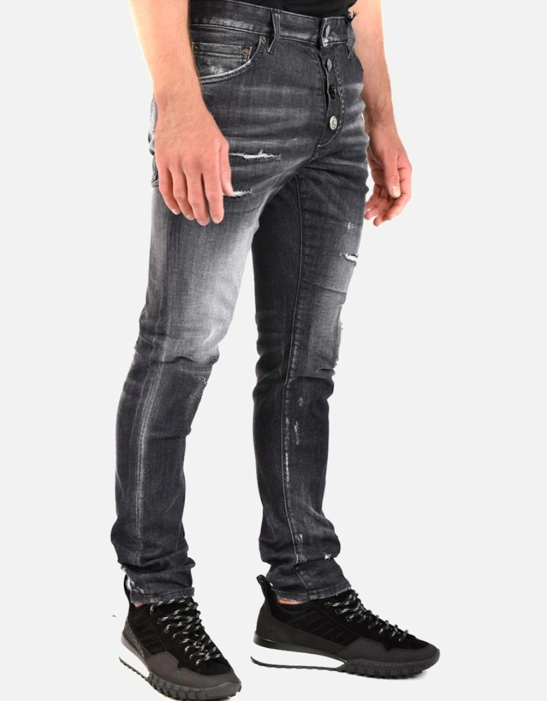 Faded Effect Cool Guy Jeans in Black