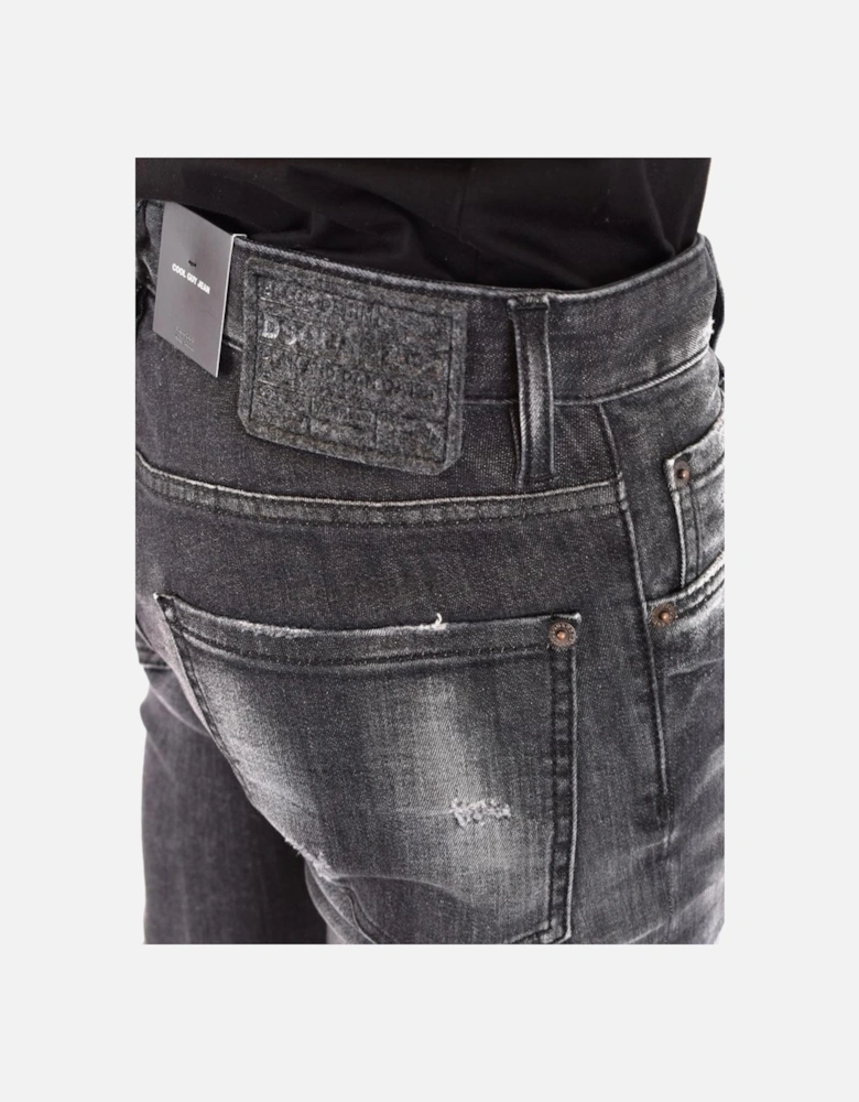 Faded Effect Cool Guy Jeans in Black