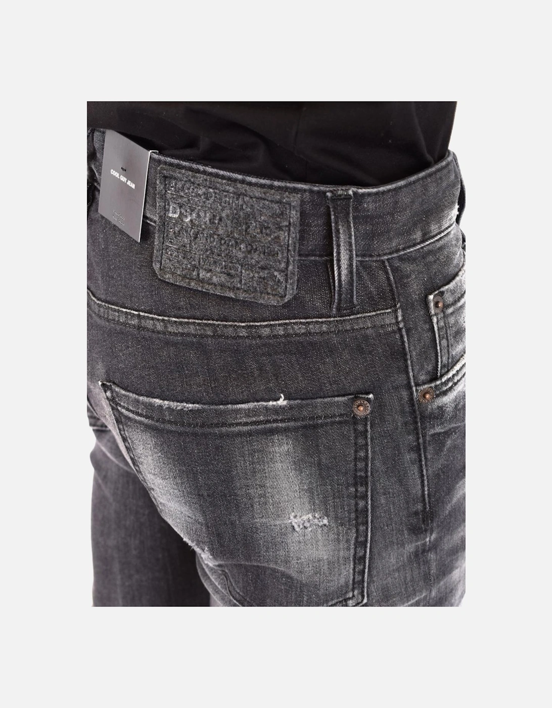 Faded Effect Cool Guy Jeans in Black