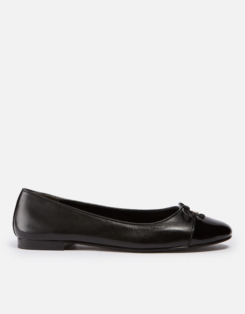 Women's Cap-Toe Leather Ballet Flats