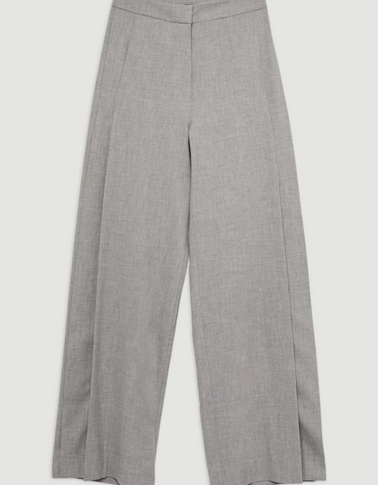 Tailored Panelled Wide Leg Trousers