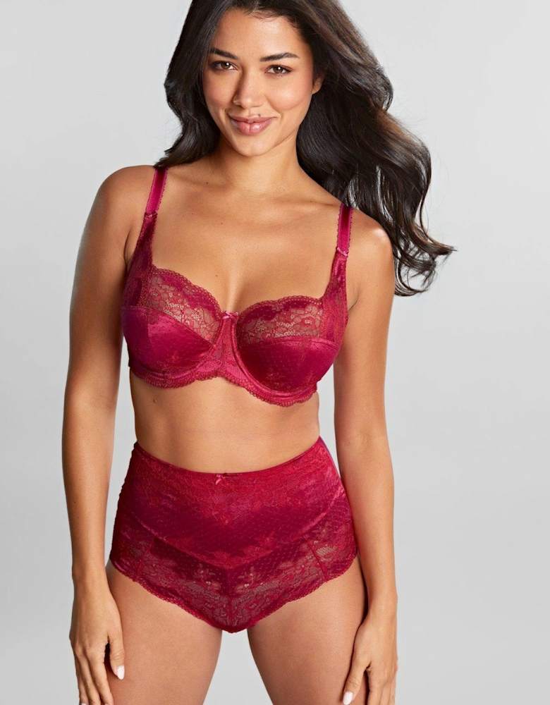 Clara Full Cup Bra - Red & Pink