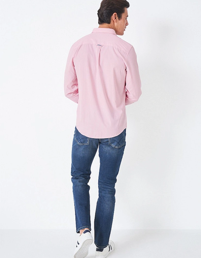 Men's Micro Stripe Classic Fit Cotton Shirt Pink