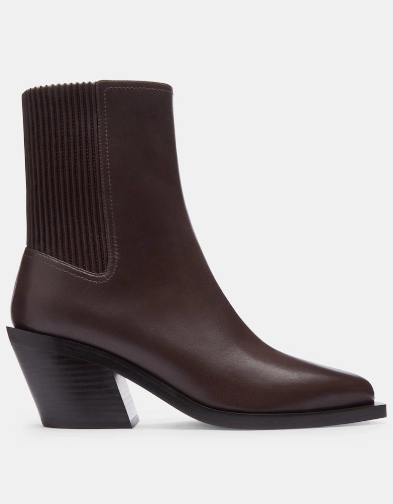 Prestyn Leather Booties - Brown