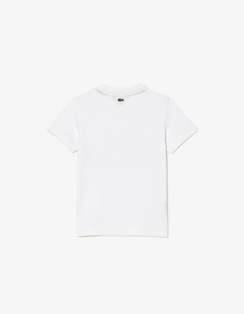 Boy's White Crocodile Logo t-shirt