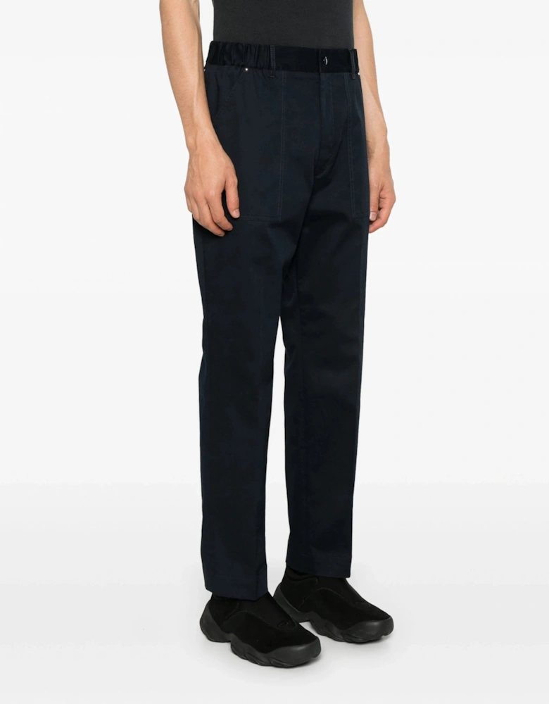 Cotton Trousers Navy