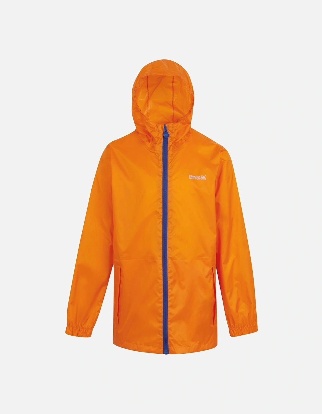 Regatta Great Outdoors Childrens/Kids Pack It Jacket III Waterproof Packaway Black - Orange - Size: 2 years
