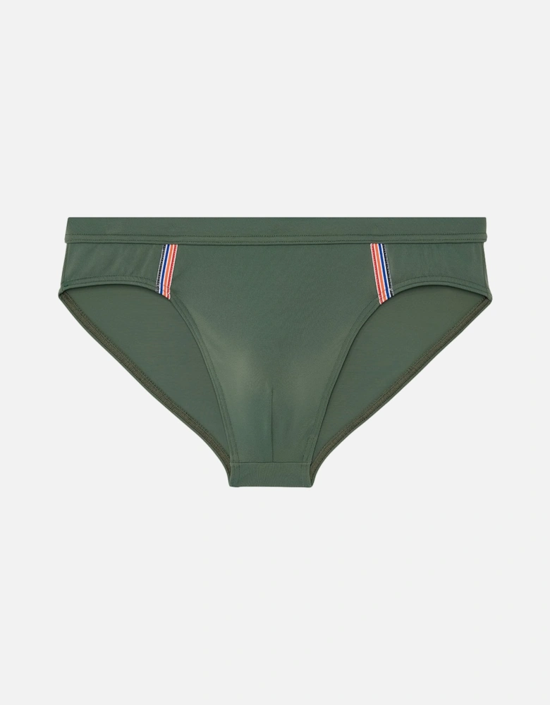 Nautical Cup Swim Mini Brief, Khaki Green