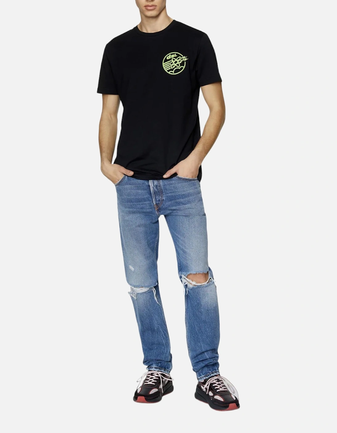 T DIEGOR E7 Mens T Shirts Short Sleeve Slim Fit Casual Summer Cotton Tee