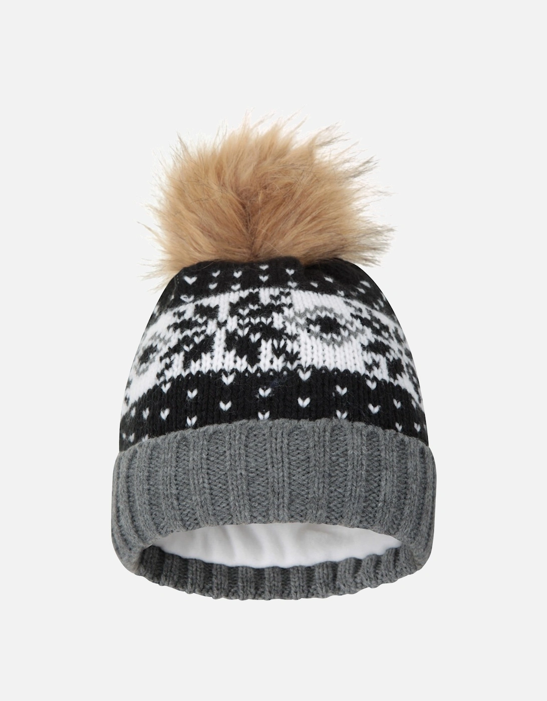 Womens/Ladies Fair Isle Pom Pom Beanie, 6 of 5