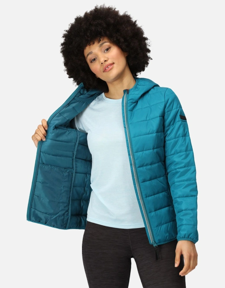 Womens Helfa Insulated Quilted Hooded Puffa Coat