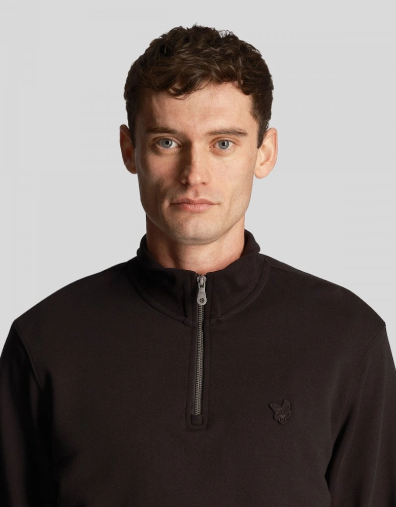 Lyle & Scott Tonal Eagle Mens Quarter Zip Sweatshirt