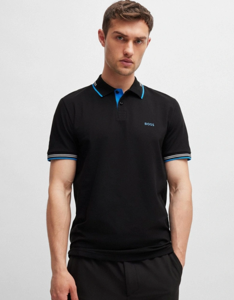 BOSS Green Paul Mens Short Sleeve Polo Shirt With Contrast Tipping