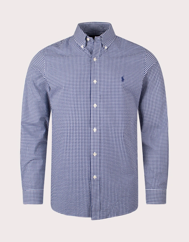 Custom Fit Gingham Poplin Shirt