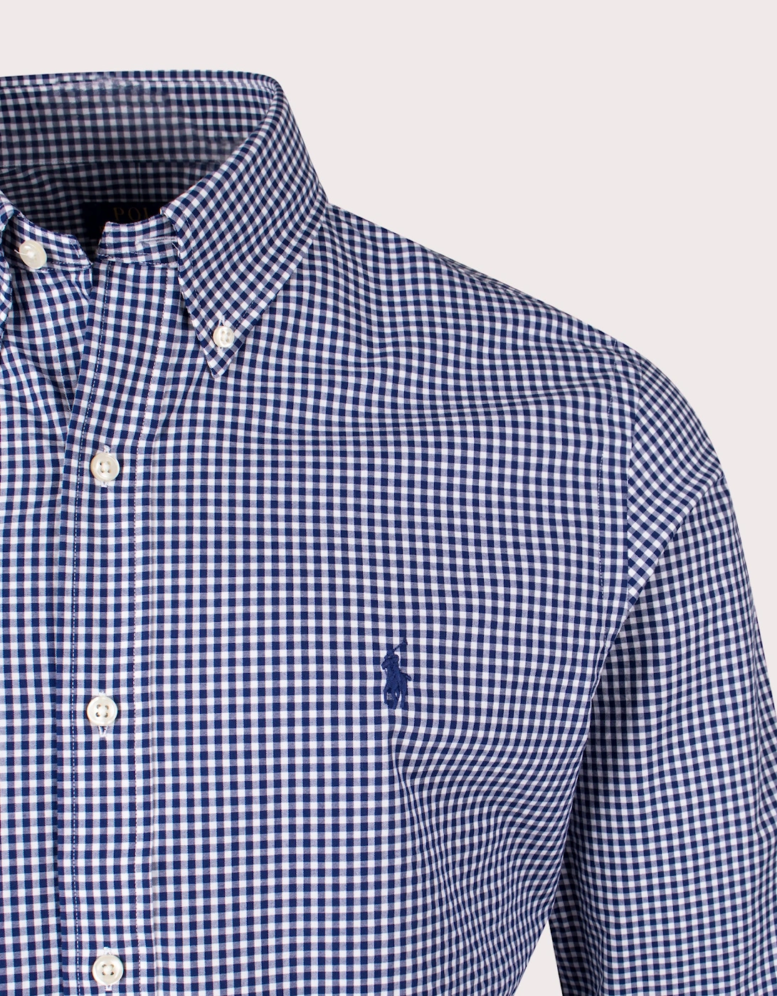 Custom Fit Gingham Poplin Shirt