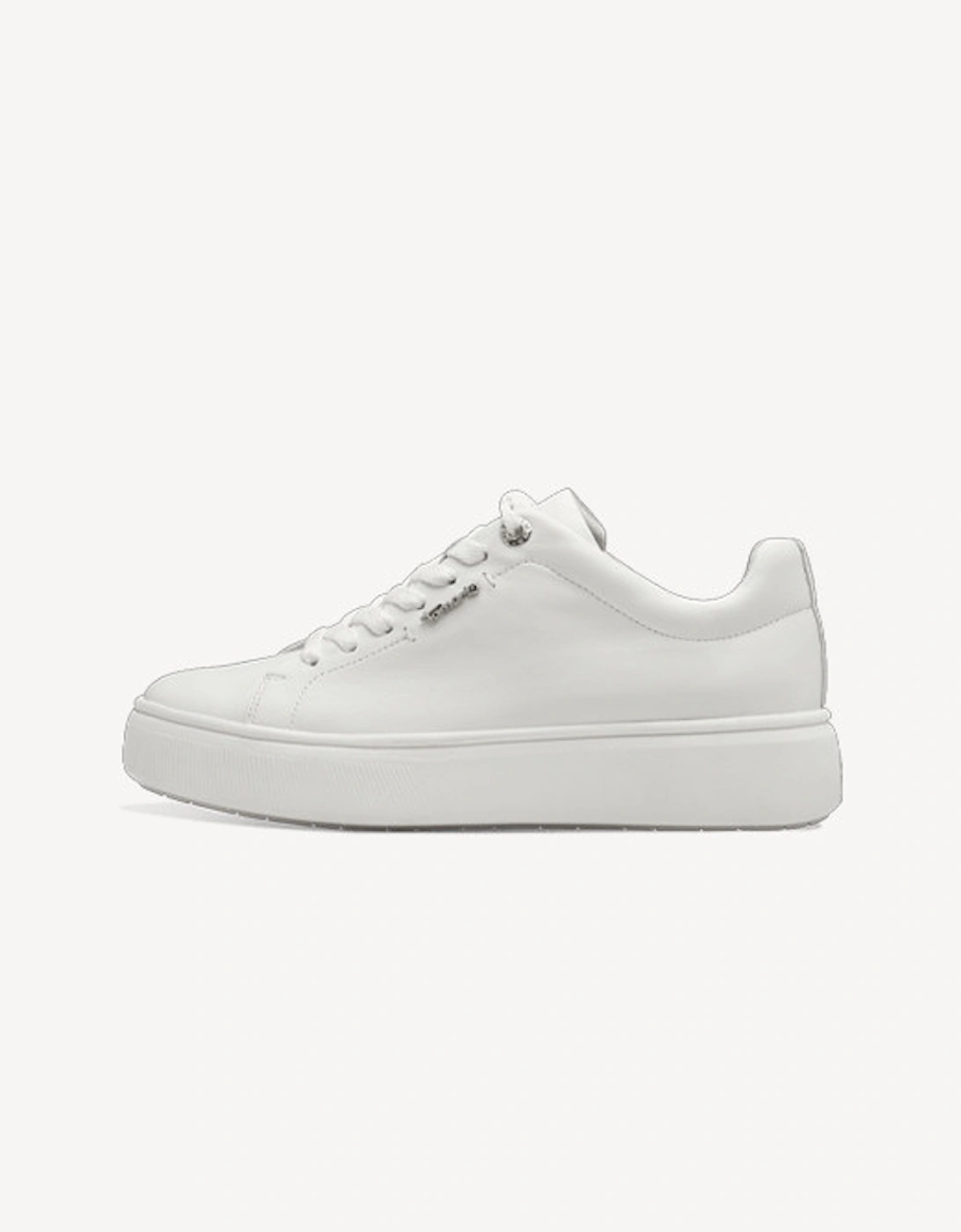 Women's Lace Up Trainer White Leather