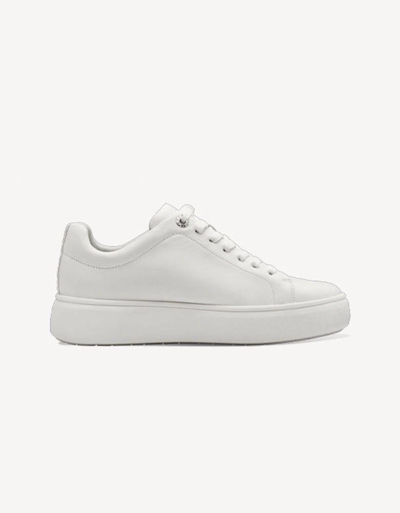 Women's Lace Up Trainer White Leather