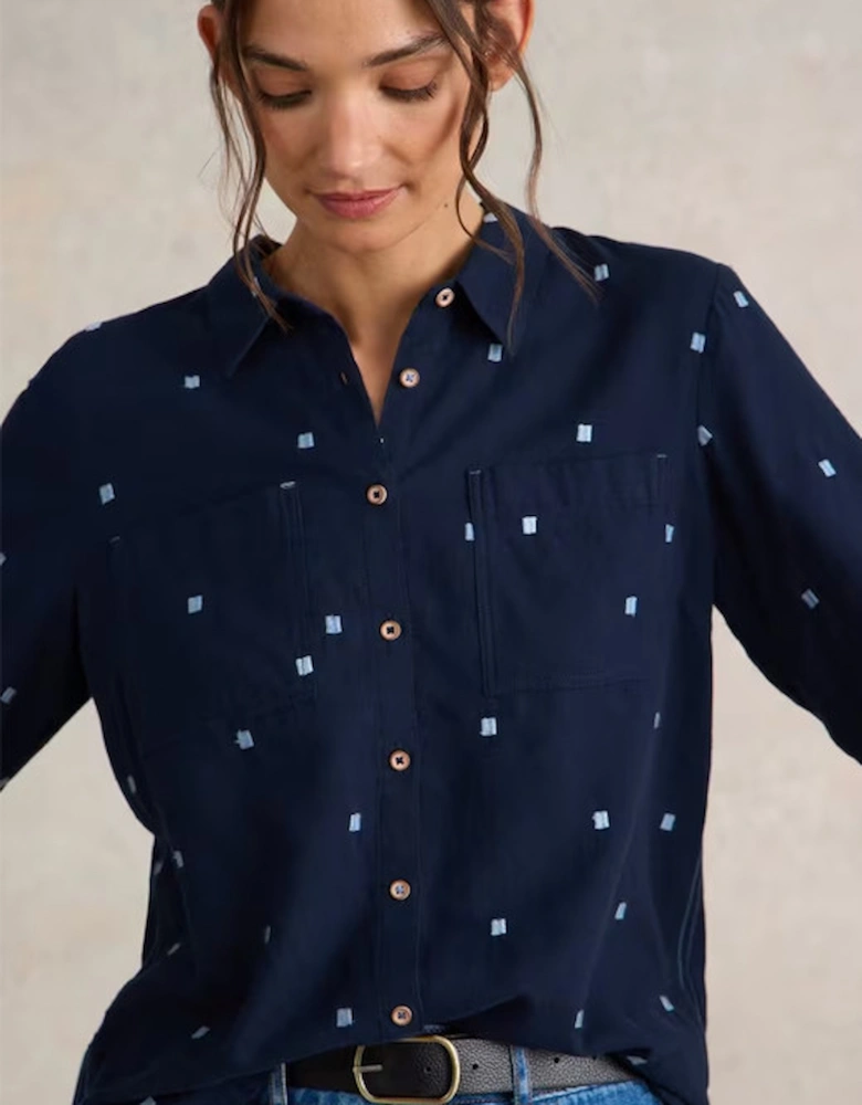 Women's Sophie Organic Cotton Shirt Dark Navy