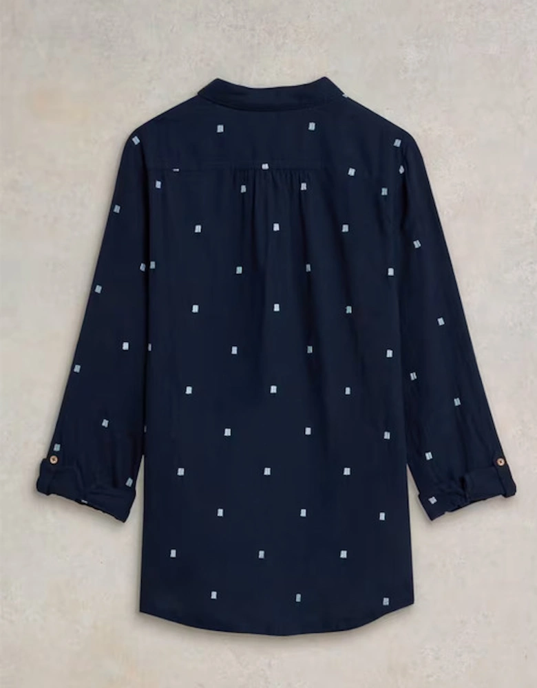 Women's Sophie Organic Cotton Shirt Dark Navy