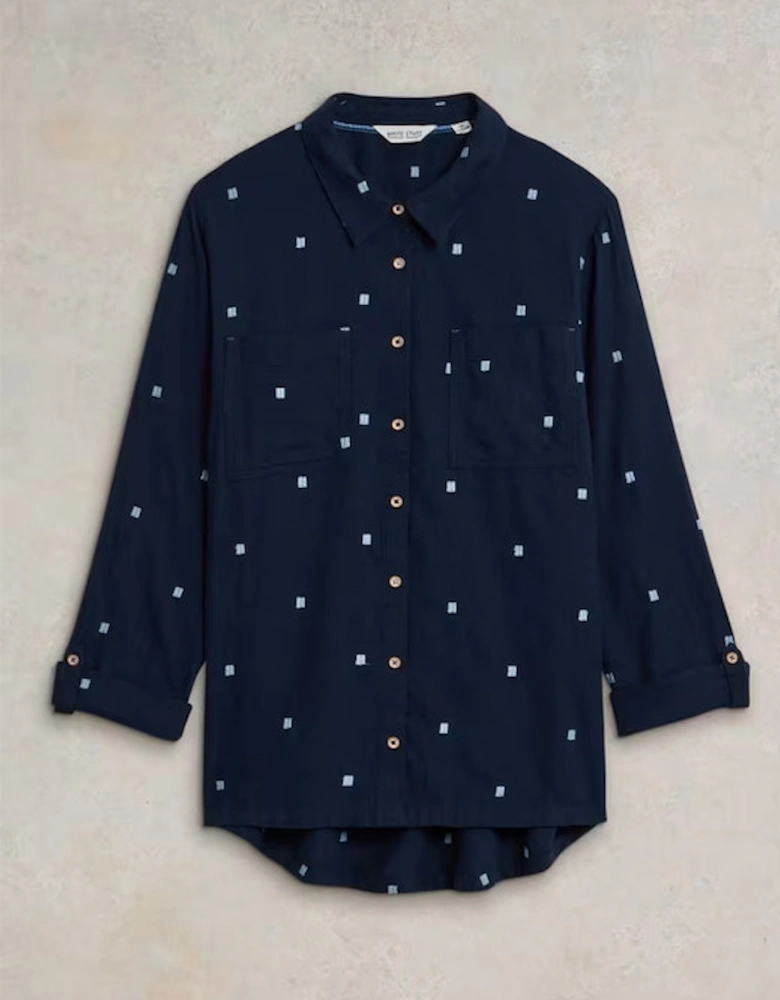 Women's Sophie Organic Cotton Shirt Dark Navy