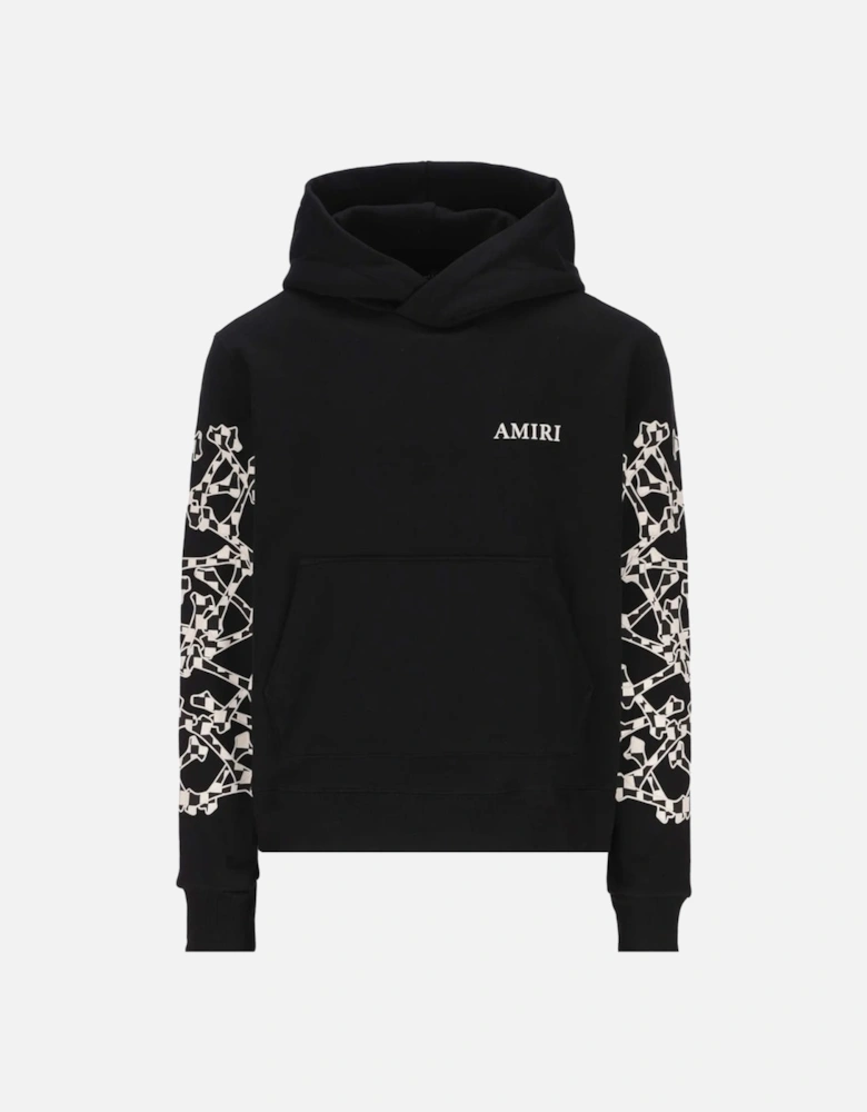 Checkered Bones Black Hoodie