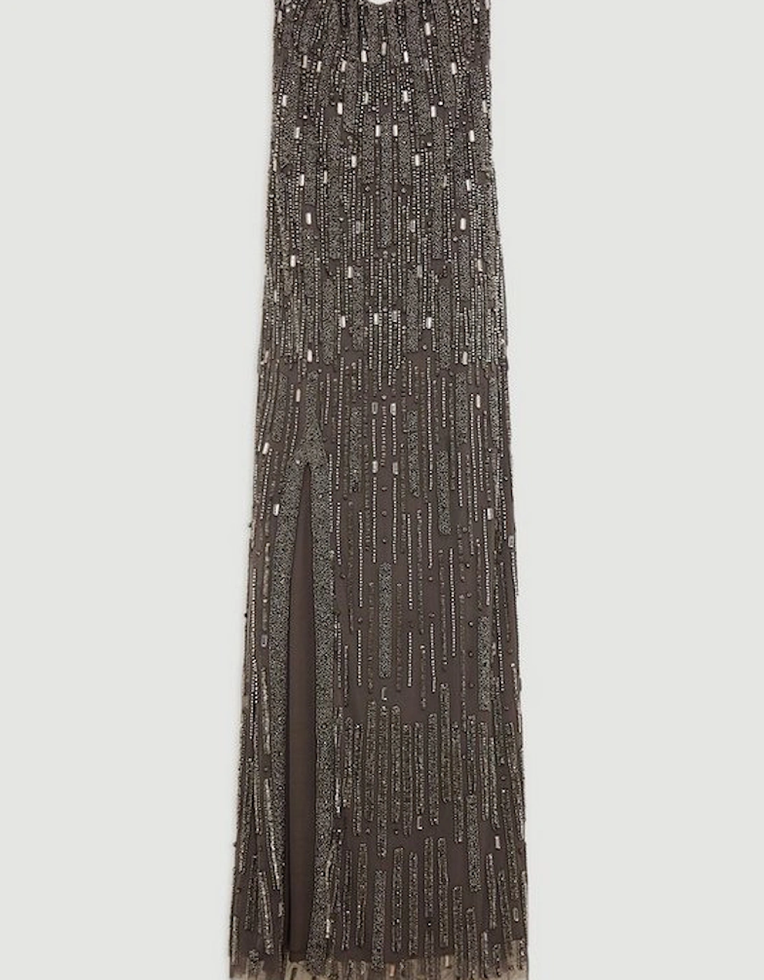 Petite Crystal Embellished Detachable Cape Maxi Dress