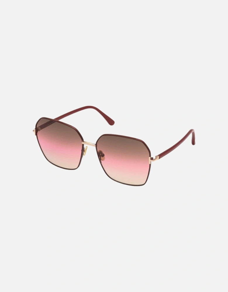 Ft0839 69F Claudia 02 Shiny Bordeaux Sunglasses