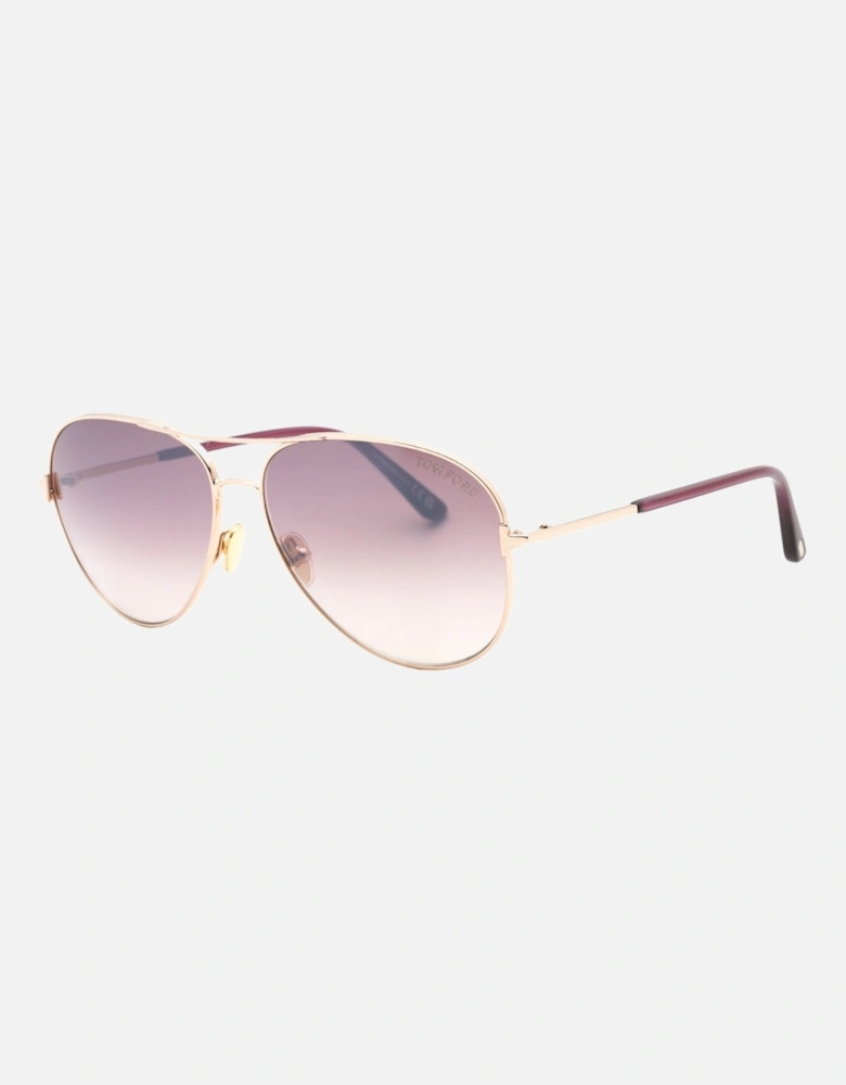 Ft0823 Clark 28U Shiny Rose Gold Sunglasses