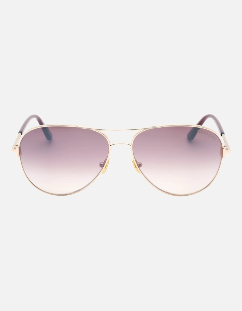 Ft0823 Clark 28U Shiny Rose Gold Sunglasses