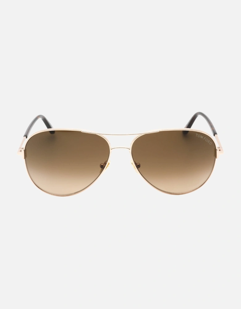 Ft0823 Clark 28F Shiny Rose Gold Sunglasses