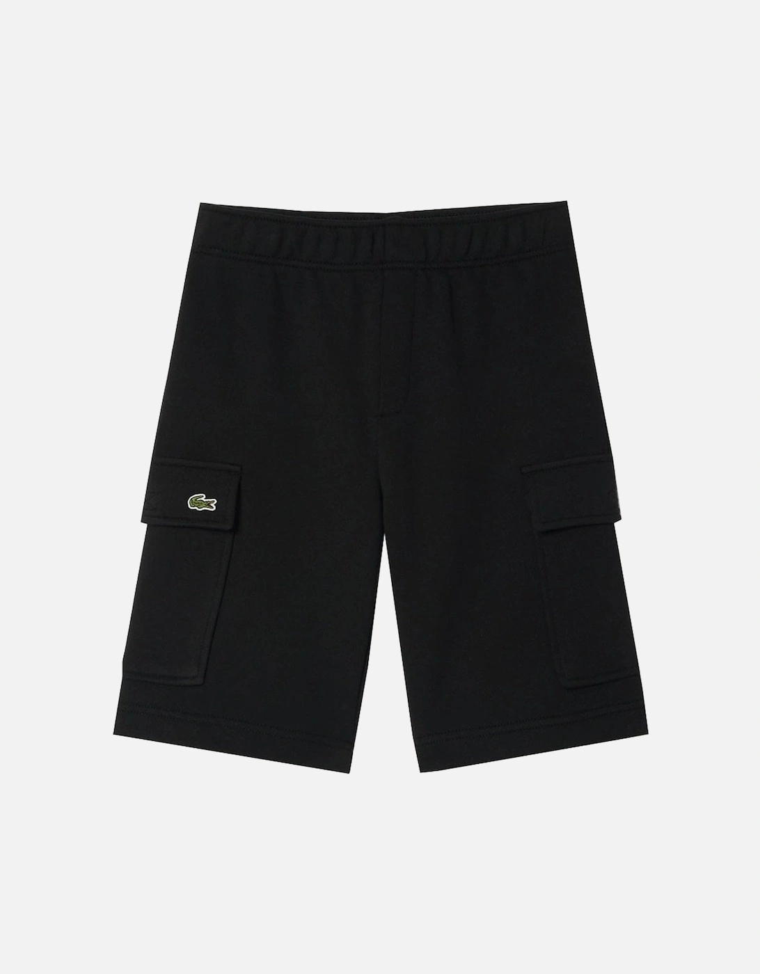 Boy's Black Fleece Cargo Shorts, 5 of 4