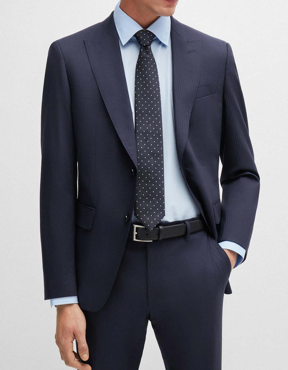 H Huge 2 Piece Peak 242 Suit Navy