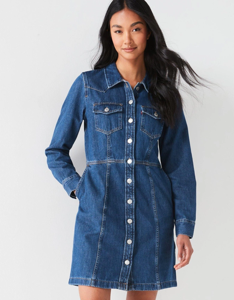 Flynn Western Denim Dress - A New York Moment 2