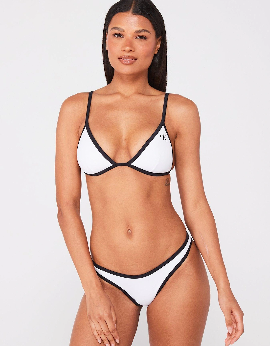 Monogram Graphic Bikini Bottom - White