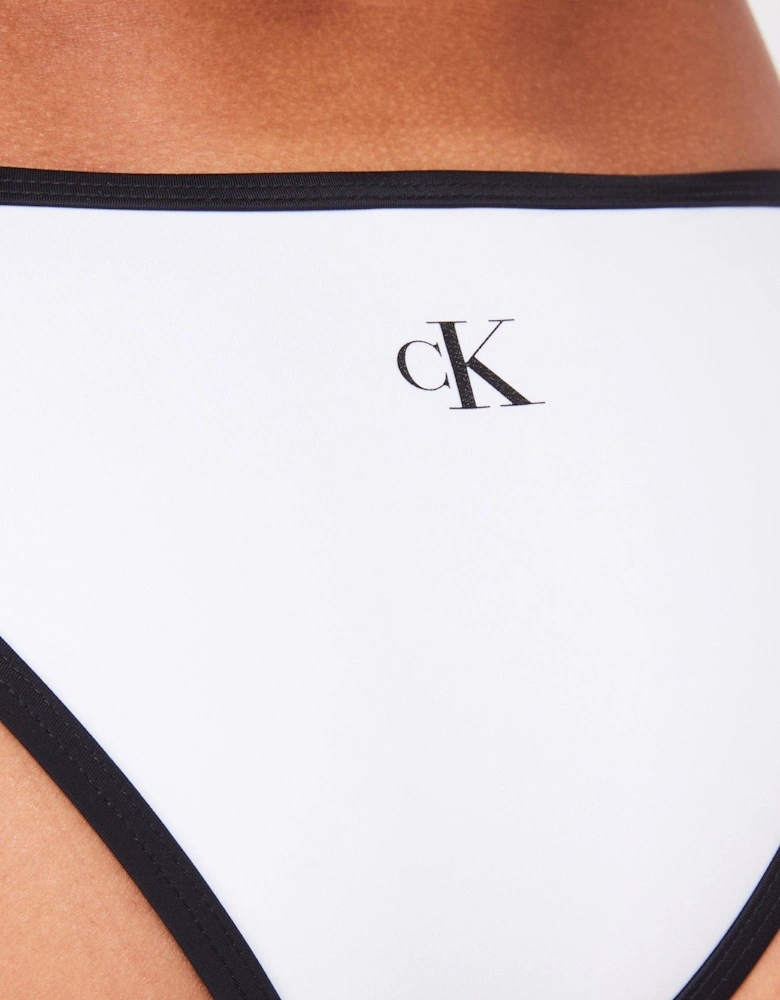 Monogram Graphic Bikini Bottom - White