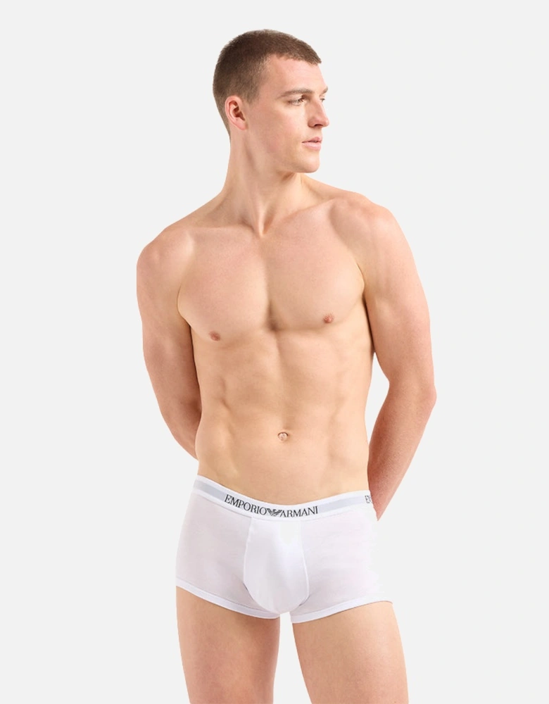 2-Pack Pure Cotton Boxer Trunks, White