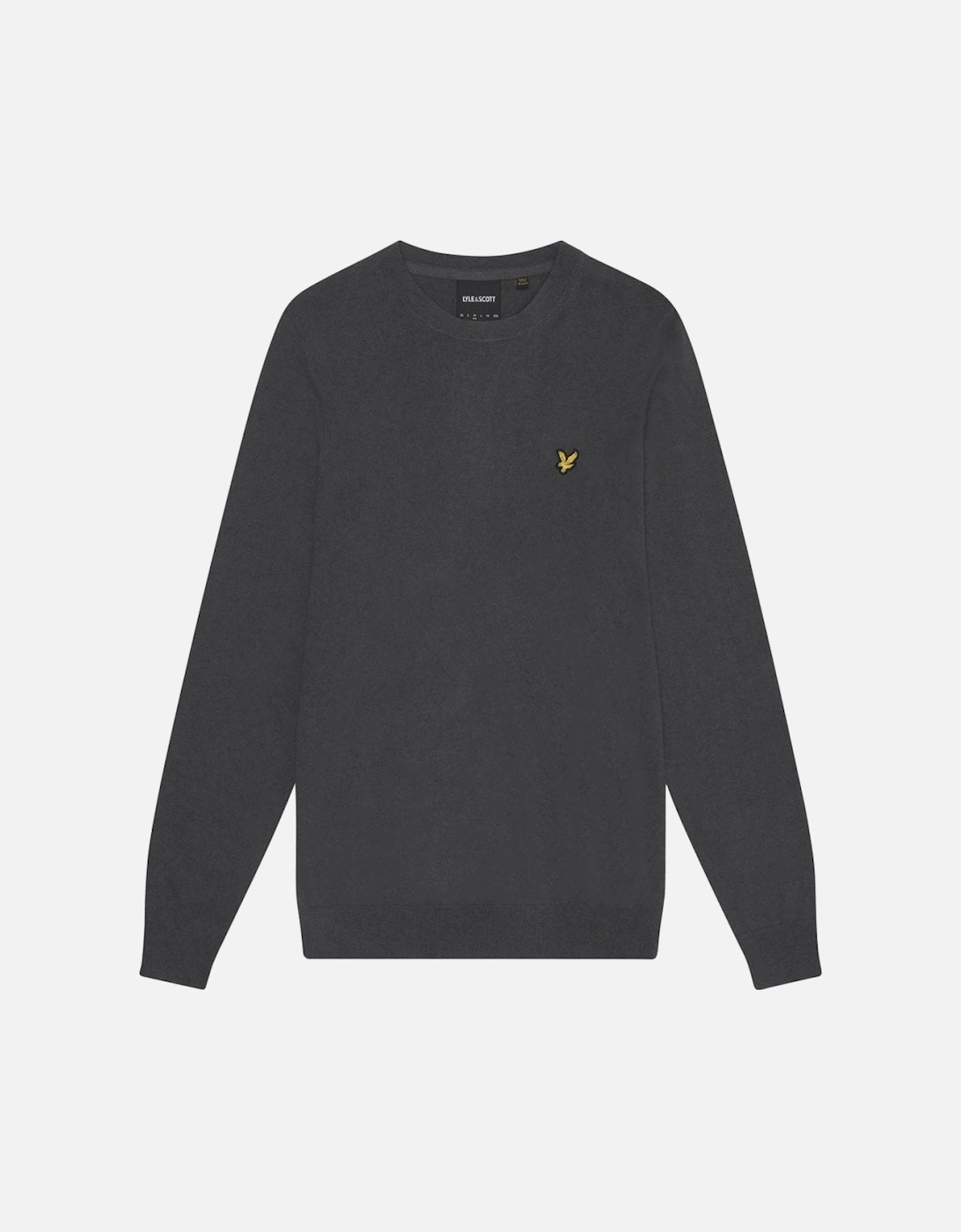 Lyle and Scott Mens Lyle & Scott Cotton Merino Crew Neck Jumper - Black - Size: 42/Regular - Love the Sales