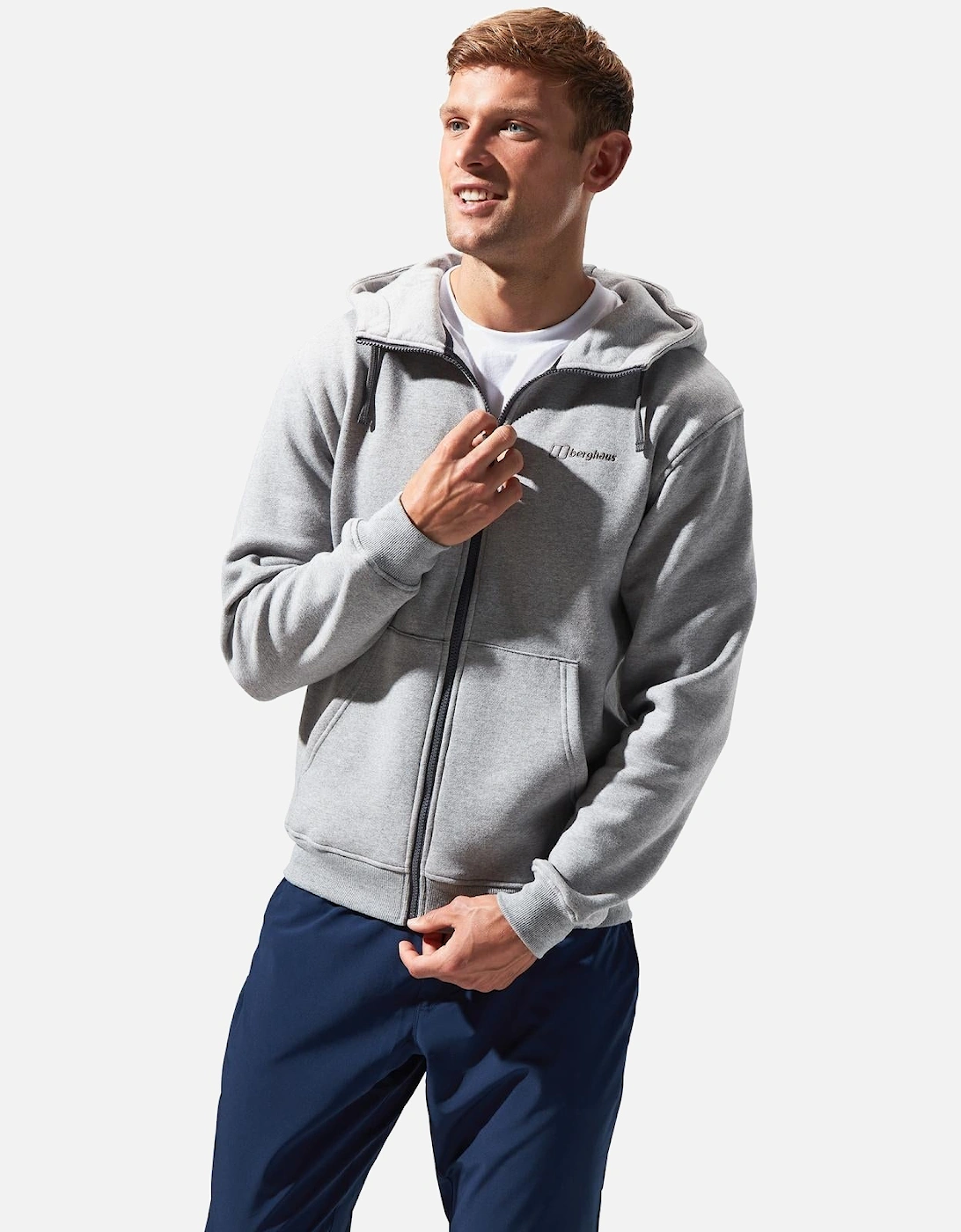 Mens Logo Fz Kangaroo Pocket Hoodie, 2 of 1