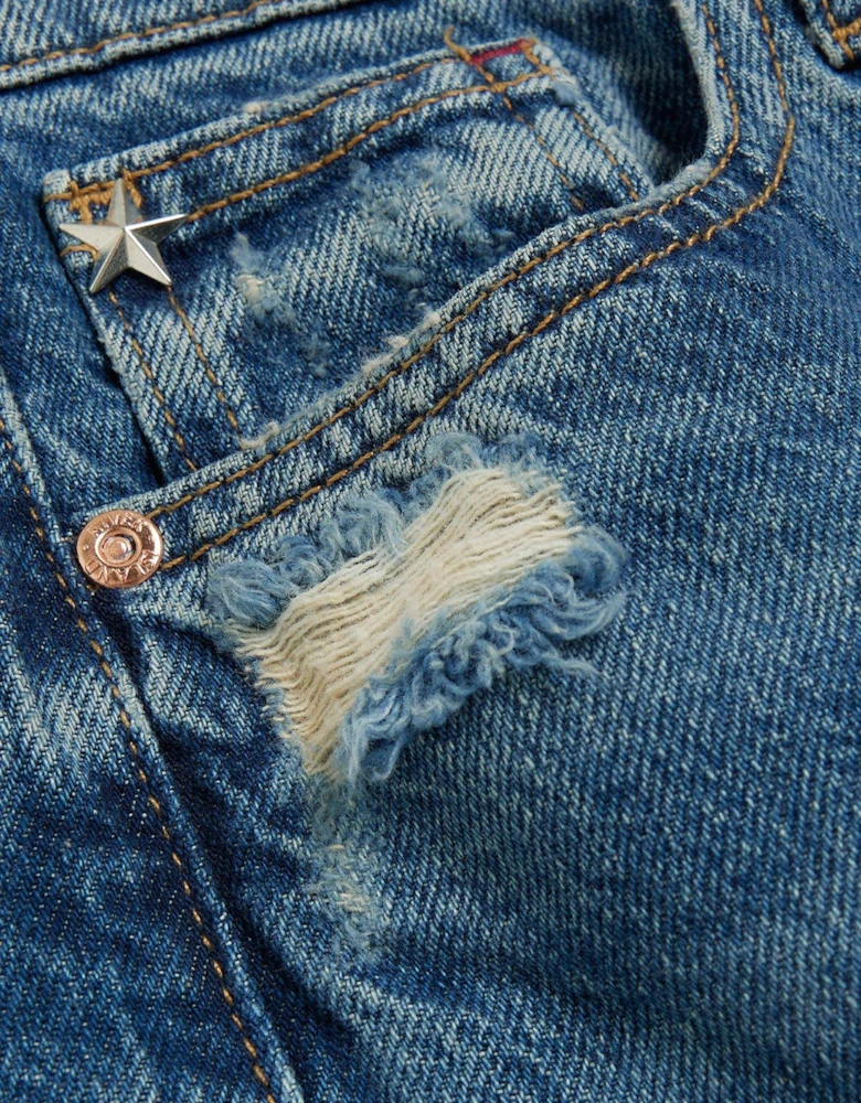 Straight High Rise Jean - Medium Denim
