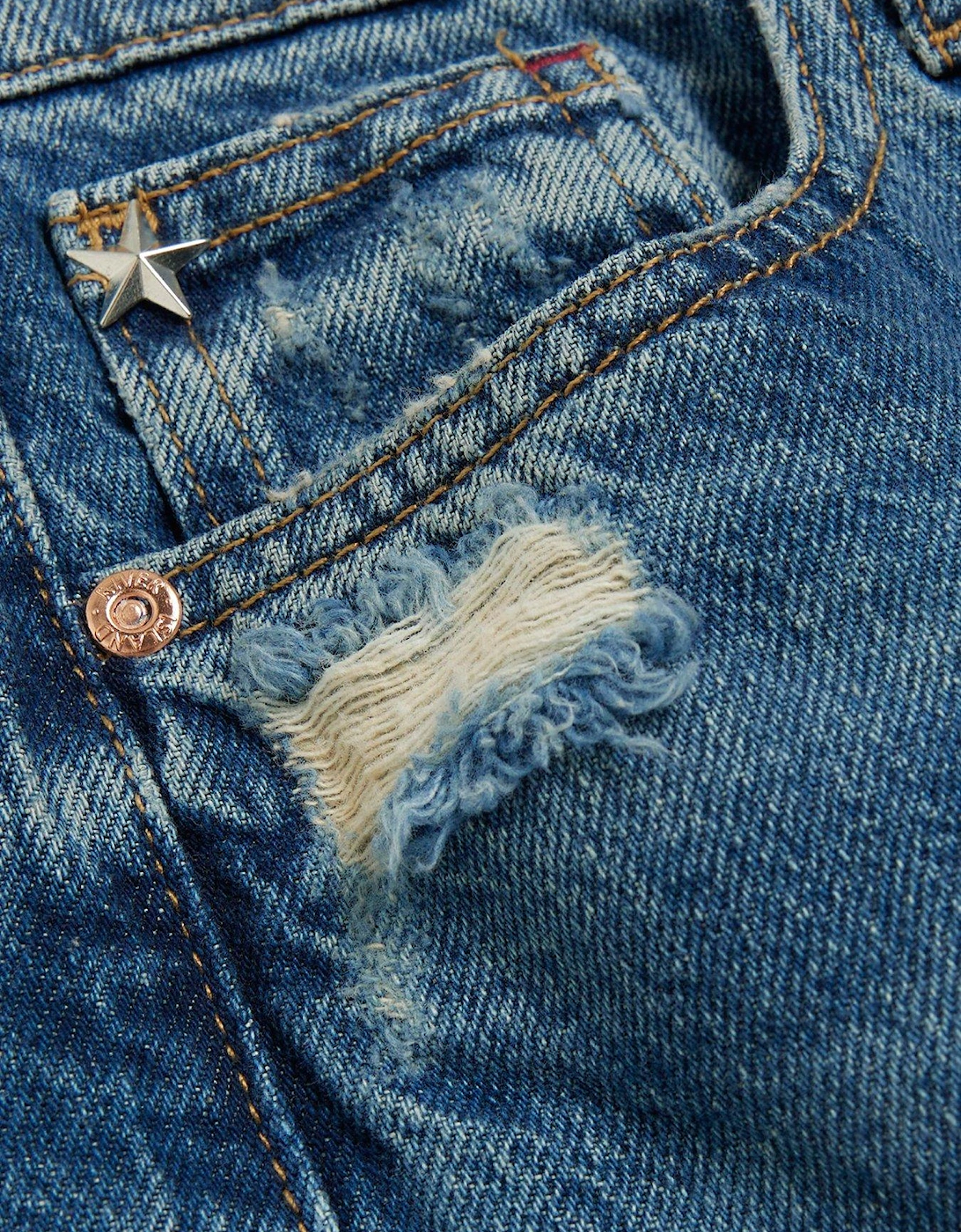 Straight High Rise Jean - Medium Denim