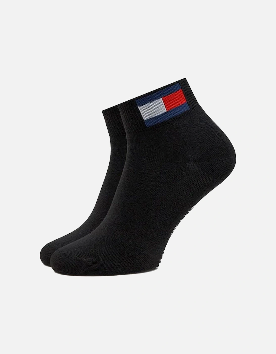 Quarter Two Pack Flag Socks Black