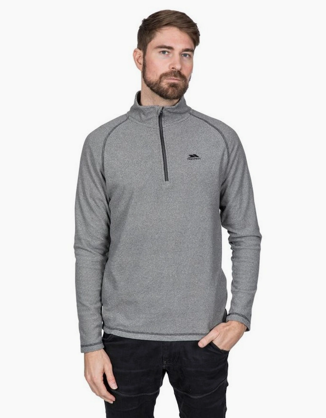 Trespass Men's Purple Keynote Anti Pilling 1/4 Zip Fleece Top - : M