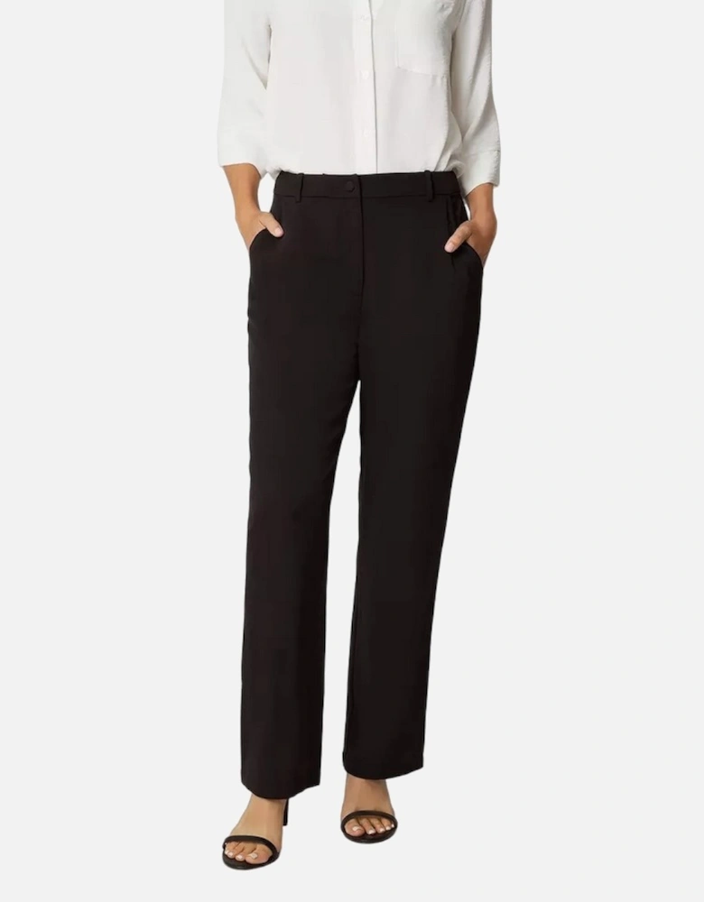 Womens/Ladies High Waist Tapered Trousers