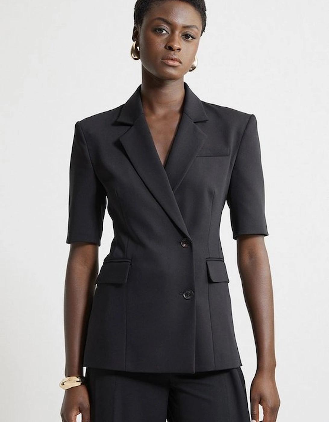 Tall Tailored Short Sleeve Blazer Jacket, 4 of 3