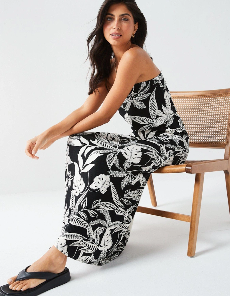 Bandeau Maxi Dress - Print