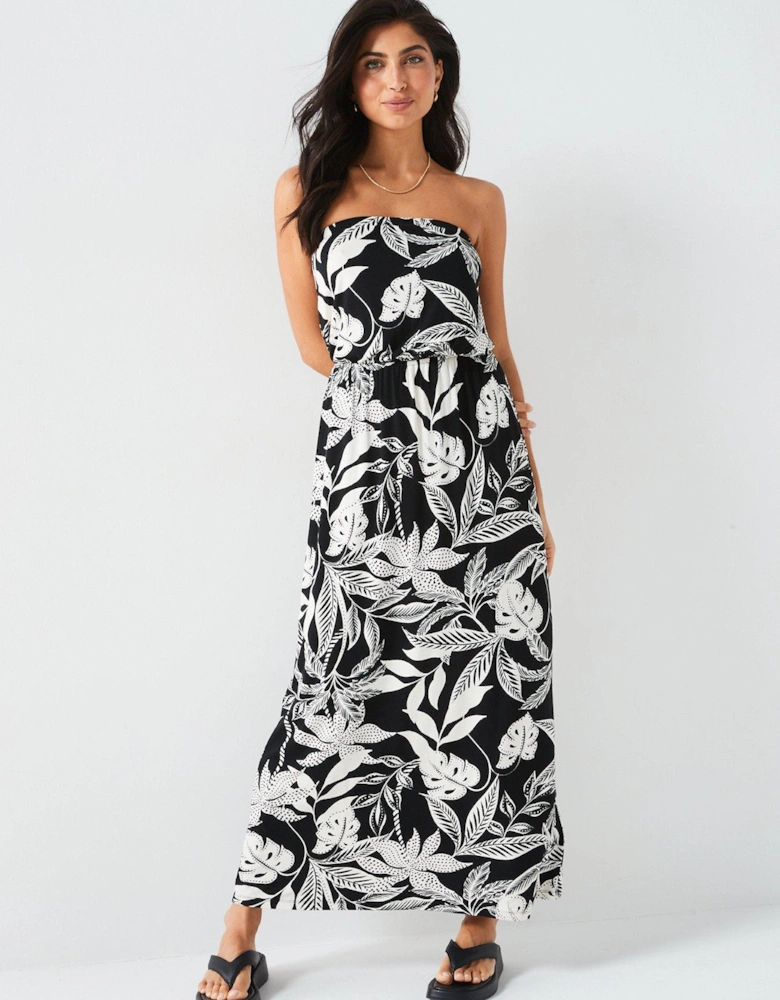 Bandeau Maxi Dress - Print