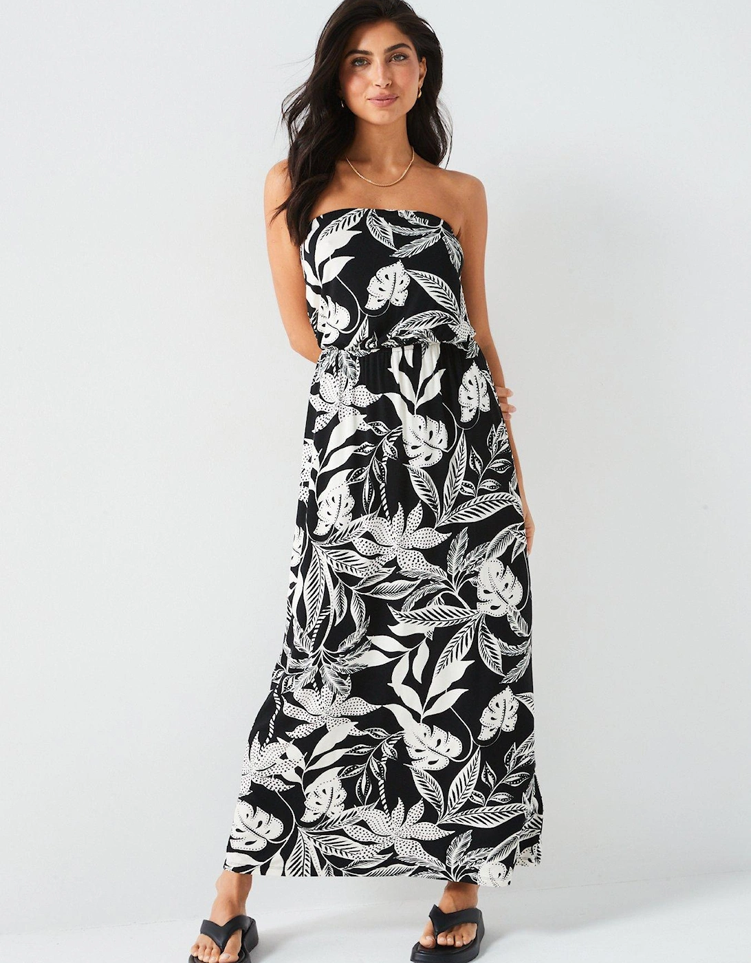 Bandeau Maxi Dress - Print